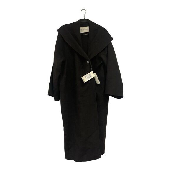 Massimo Dutti Womens Long Coat 100 Wool Small S Brown Limited ed 6468/555 NWT